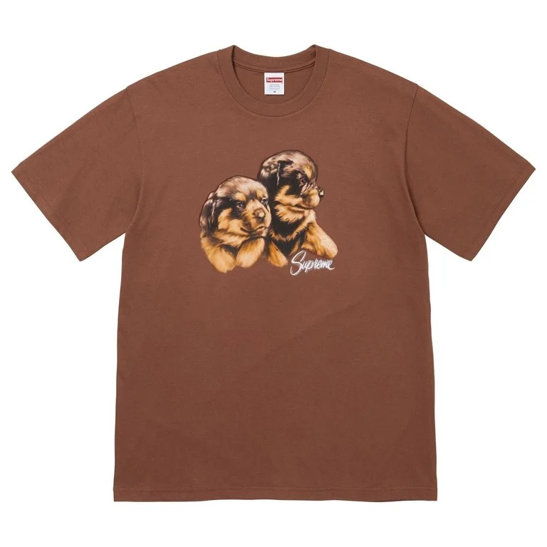 SUPREME Puppies Tee Brown