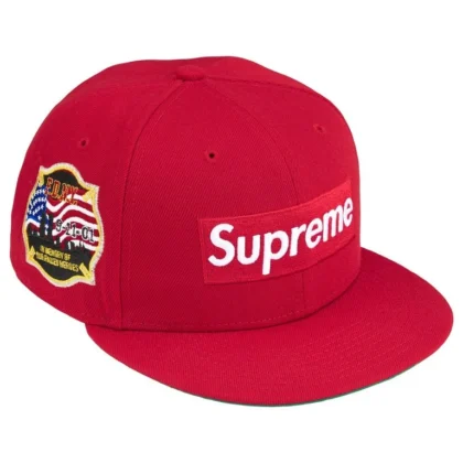 SUPREME x FDNY Box Logo New Era Red