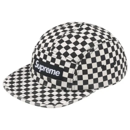 SUPREME Washed Chino Twill Camp Cap Checkerboard